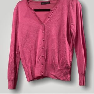M&S UK8 Pink Button Up Knit Sweater Cardigan